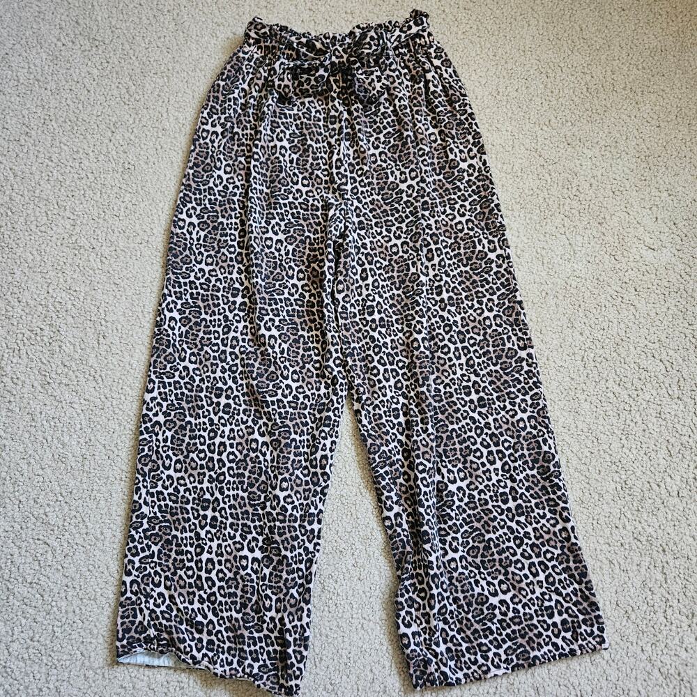 Kids Art Class Leopard Wide Leg Pants Large (10/12)